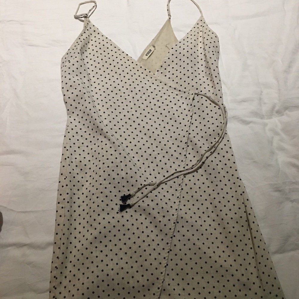 Essie polka dot wrap dress